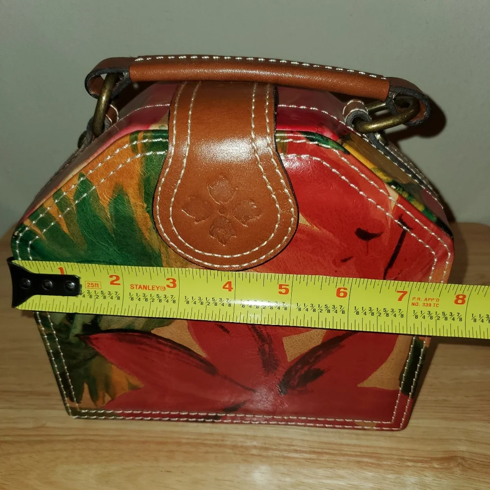 Patricia Nash Mini Leather Floral Print Crossbody Bag - Picture 9 of 15